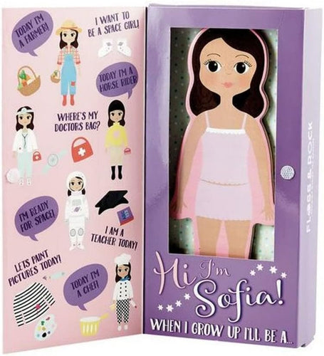 Floss & Rock Wooden Magnetic Dress Up Character - Sofia