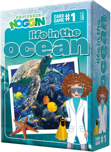 Outset Media Professor Noggin's Life in The Ocean Trivia Card Game - an Educational Based Card Game for Kids - Trivia, True or False, and Multiple Choice - Ages 7+ - Contains 30 Cards