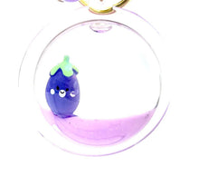 Load image into Gallery viewer, Eggplant Floaty Keychain