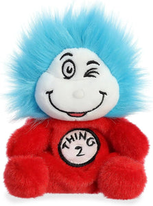 Aurora Palm Pals Dr. Seuss 5" Plush Set of 5: The Cat in The Hat, Thing 1+2, Horton, and The Lorax with Exclusive Drawstring Bag