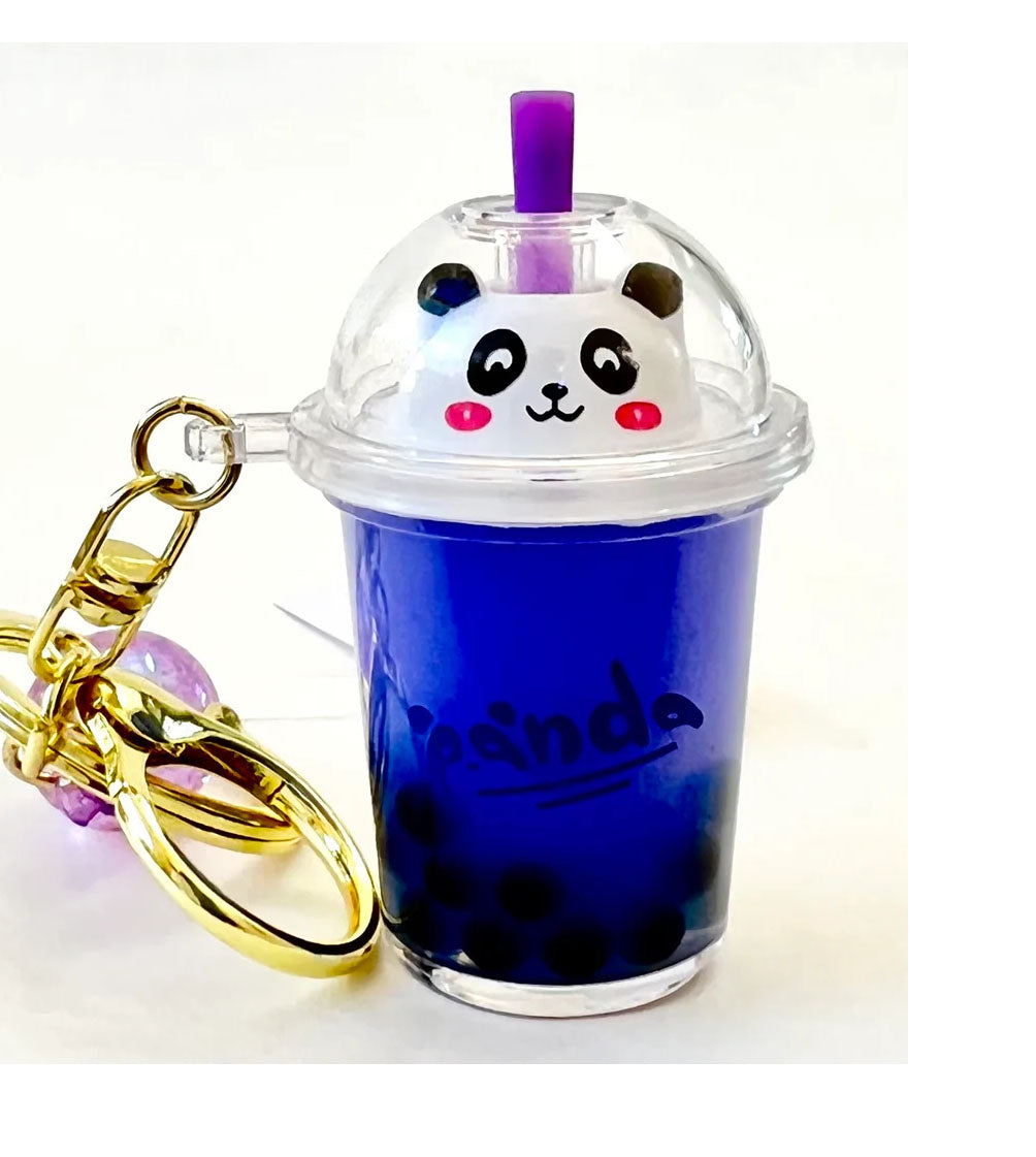 Panda Boba Tea Floaty Keychain