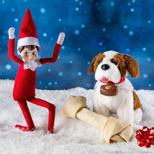 The Elf on the Shelf Elf Pets 2 Pack: St. Bernard Tradition and Reindeer Tradition with Joy Travel Bag