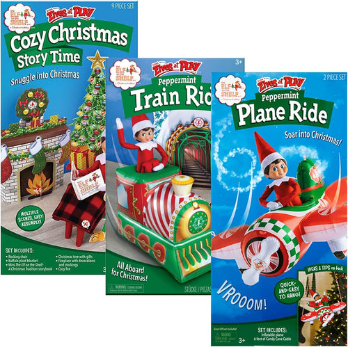 The Elf on the Shelf SEAP Bundle: Peppermint Plane, Peppermint Train, & Cozy Christmas Time
