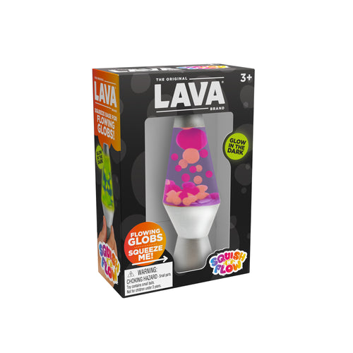 Schylling Squish And Flow - Glow-in-the-Dark Squishable Mini Lava Lamp