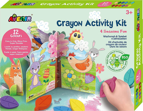 Avenir Crayon Activity Kit - 4 Seasons Fun, 12 Colors