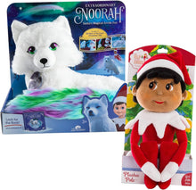 Load image into Gallery viewer, Elf on The Shelf Bundle: Extrodinary Noorah and 17&quot; Plushee Pal Girl Dark