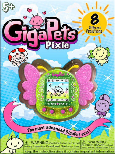 GigaPets Interactive Digital Pet - Green Pixie, 25th Anniversary Collector’s Edition
