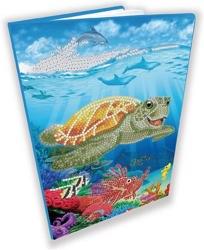 Crystal Art Diamond Painting Notebook - Underwater Turtle