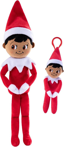 The Elf on the Shelf - Plushee Pal Snuggler and Classic Clip-On Plush: Boy, Dark Tone