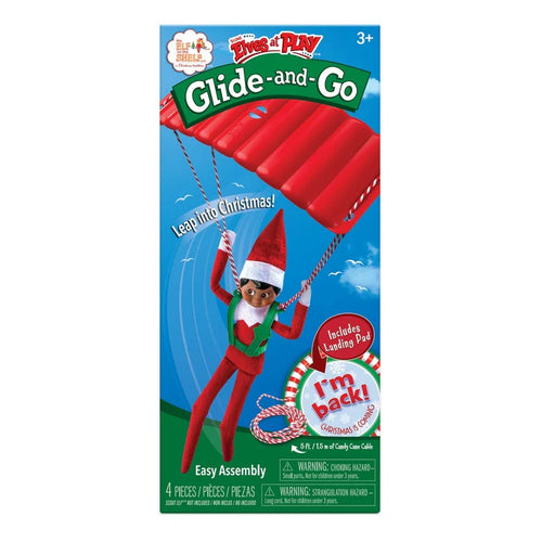 The Elf On The Shelf Glide-and-Go Accessory, Includes Parachute, Candy Cane Cable, Landing Pad (Elf Not Included)