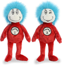 Load image into Gallery viewer, Aurora Plush Bundle of 3, 20&quot; Cat in the Hat, and 12&quot; Thing 1 &amp; 12&quot; Thing 2