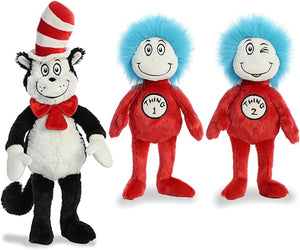 Aurora Plush Bundle of 3, 20" Cat in the Hat, and 12" Thing 1 & 12" Thing 2