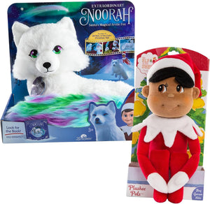 Elf on The Shelf Bundle: Extrodinary Noorah and 17" Plushee Pal Boy Dark