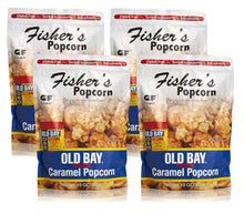 Load image into Gallery viewer, Fisher&#39;s Popcorn | Old Bay Seasoned Caramel Flavor | 10oz Bag | 4-Pack