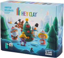 Load image into Gallery viewer, Fat Brain Toys Hey Clay Winter Holidays Set, 6 Holiday-Themed Characters, Ages 6+