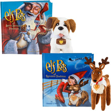 Load image into Gallery viewer, The Elf on the Shelf Elf Pets 2 Pack: St. Bernard Tradition and Reindeer Tradition with Joy Travel Bag