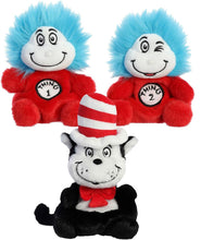 Load image into Gallery viewer, Aurora Dr. Seuss Palm Pals: Cat in The Hat, Thing 1, and Thing 2-5&quot; Plush