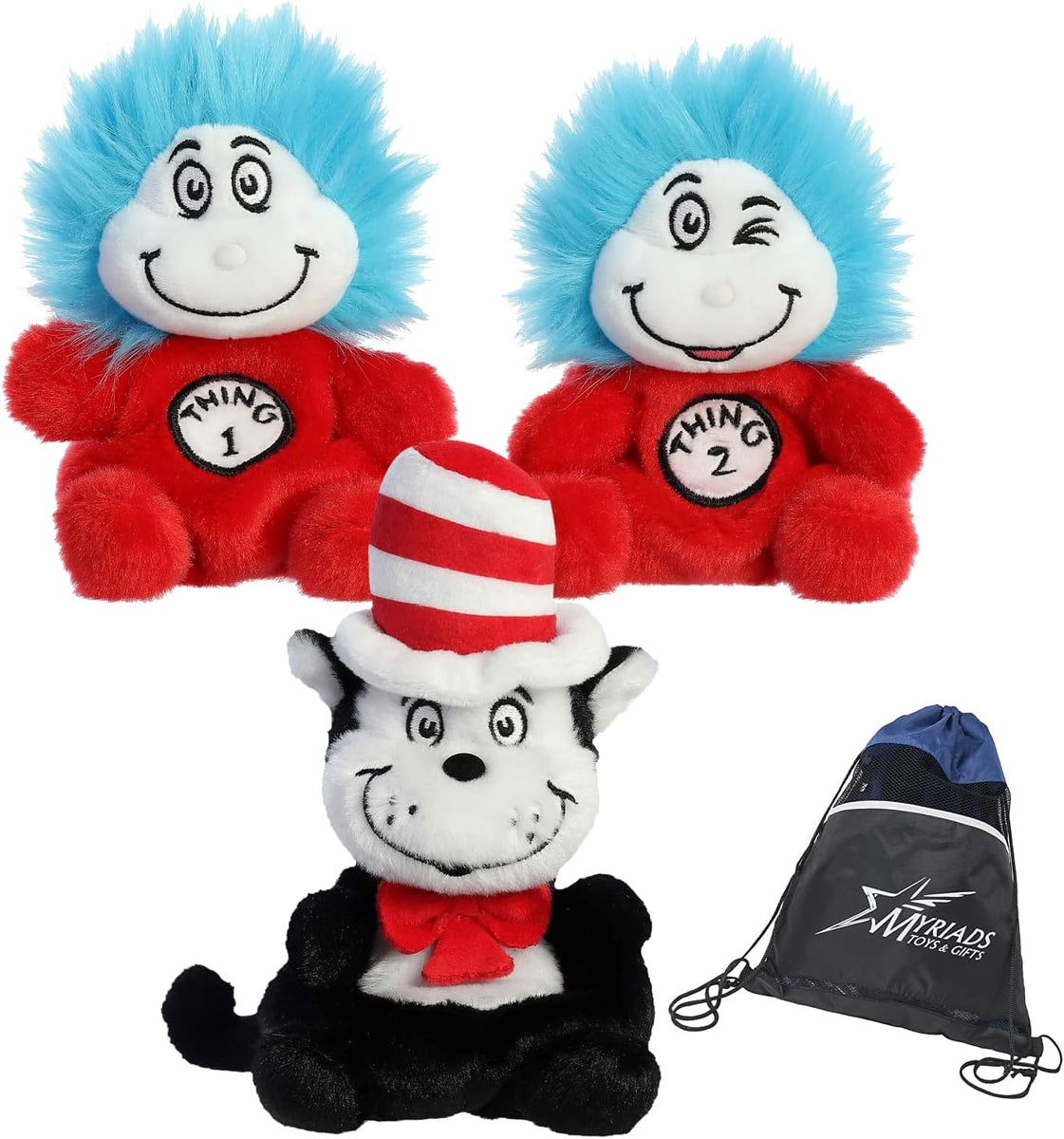 Aurora Dr. Seuss Palm Pals: Cat in The Hat, Thing 1, and Thing 2-5" Pl ...