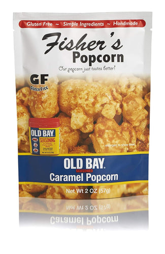 Fisher's Popcorn, Old Bay Seasoned Caramel Flavor, 2 oz. Bag (Copy)