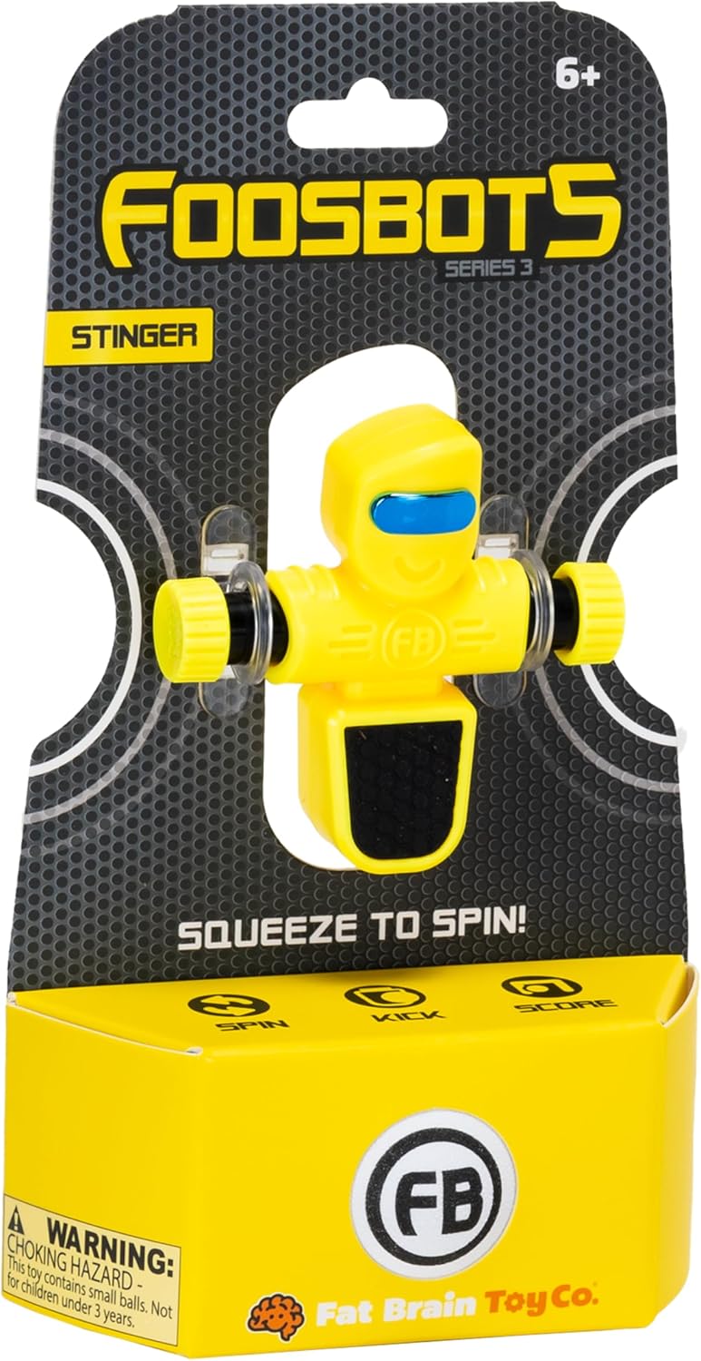Fat Brain Toys - Foosbots Series 3, Single Player: Stinger Yellow