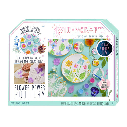 Bright Stripes - Wish*Craft Flower Power Pottery (Air-Dry Clay)