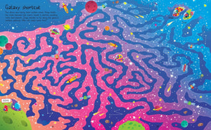 Usborne Maze Paperback Book - SPACE