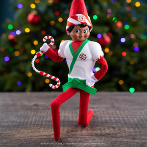 The Elf on The Shelf - Claus Couture Active Bundle: Holly Jolly Ollie Skateboarder, Touchdown Tidings Set, & Karate Kicks