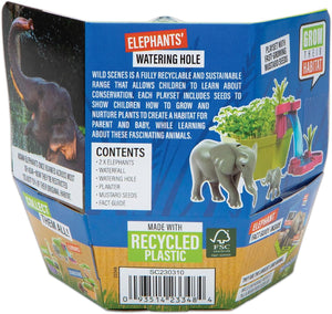 PlayMonster - Wild Scenes: Elephants’ Watering Hole Grow & Play Kit