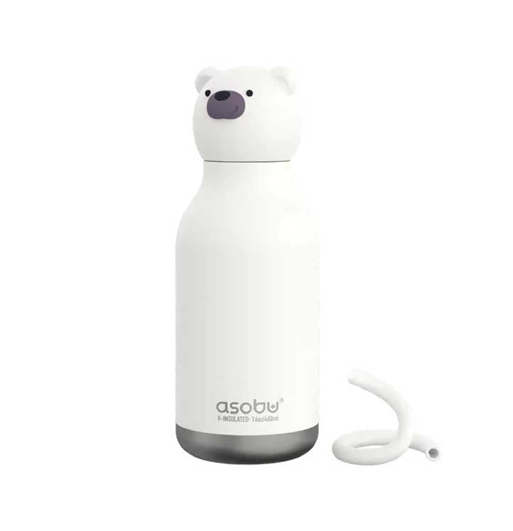 Asobu Bestie Bottle Water Bottle - POLAR BEAR, 16 oz.