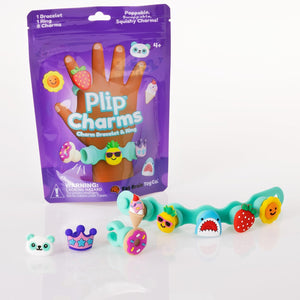 Fat Brain Toys - Plip Charms Party Pack (3 Bracelets, 3 Rings, and 24 Charms)