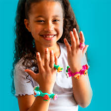 Fat Brain Toys - Plip Charms: Charm Bracelet & Ring, Pink