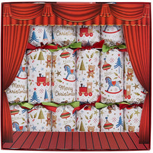 Load image into Gallery viewer, Robin Reed English Holiday Christmas Crackers - Toy Town, 6 Count