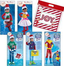 Load image into Gallery viewer, Elf on The Shelf Claus Couture New 2023 Set of 5: Tree Farm PJs, Ice Cream Party Dress, Polar Power Hero Set, Retro Rad &#39;80s Gear, and Cool Kicks Sneaker Trio with Exclusive Joy Bag