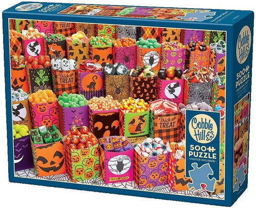 Cobble Hill 500 Piece Jigsaw Puzzle - Halloween Treats (Poster Included)