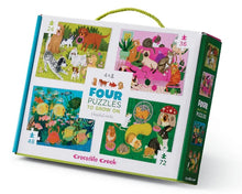 Load image into Gallery viewer, Crocodile Creek Four Graduated Puzzles - Playful Pets