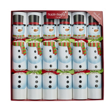 Load image into Gallery viewer, Robin Reed English Holiday Christmas Crackers - Racing Snowman, 6 Count