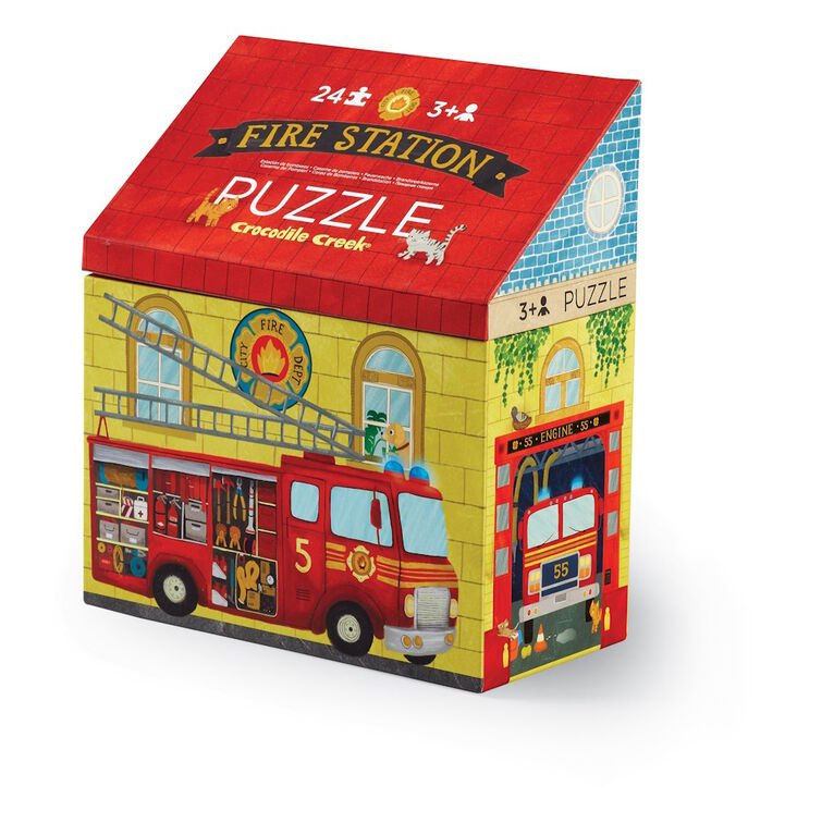 Crocodile Creek Fire Station Puzzle, 24-Pieces