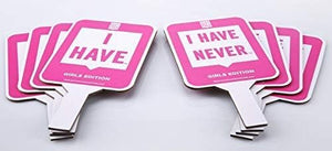 Never Have I Ever Paddles - Girl's Edition, 10 Count