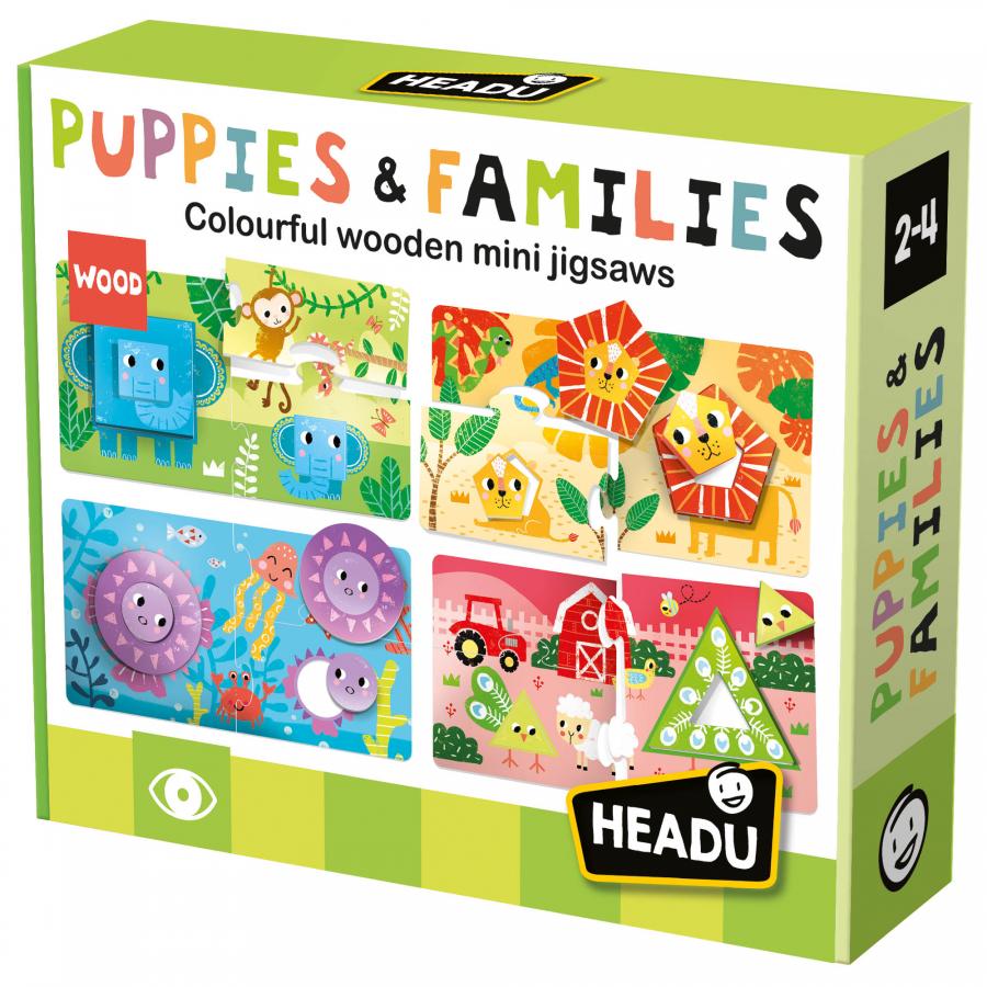 Colourful wooden mini jigsaws - Headu - Babies & Families