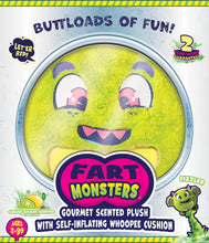 Load image into Gallery viewer, Scentco - Fart Monsters: Fizzler Plush Self-Inflating Whoopie Cushion, Lemon/Lime-Scented