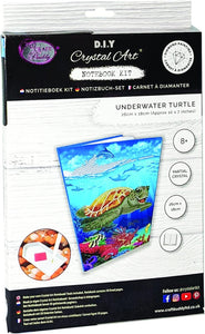 Crystal Art Diamond Painting Notebook - Underwater Turtle