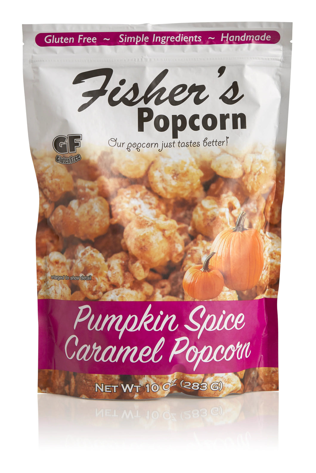 Fisher's Popcorn | Pumpkin Spice Caramel Flavor | 10 oz. Bag