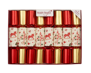 Robin Reed English Holiday Christmas Cracker - Rocking Horse, 8 Count