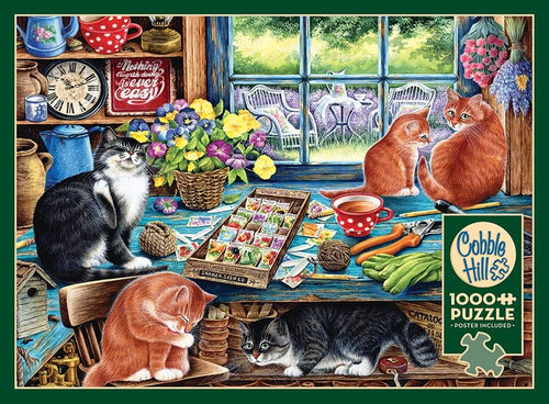 Cobble Hill 1,000 Piece Jigsaw Puzzle - Cats Retreat (Poster Included)