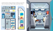 Load image into Gallery viewer, Usborne Peek Inside Touch-and-Feel Board Book: HOW A PLANE WORKS