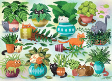 Load image into Gallery viewer, Cobble Hill 500 Piece Jigsaw Puzzle - Cats vs. Plants (Poster Included)