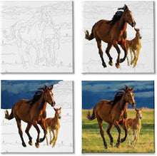 Load image into Gallery viewer, Anker Play Products Wild Horses Stretched Canvas Paint Kit x 20”