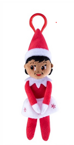 The Elf on the Shelf - Plushee Pal Snuggler and Classic Clip-On Plush: Girl, Dark Tone