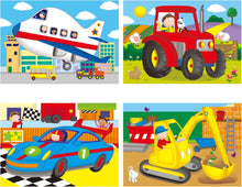 Load image into Gallery viewer, Galt - 4 Puzzles in A Box: VEHICLES