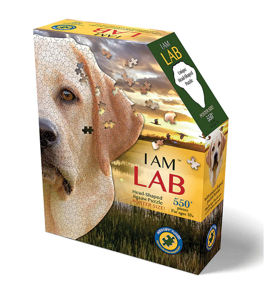 Madd Capp I AM LAB Animal-Shaped Jigsaw Puzzle, 550 Pieces